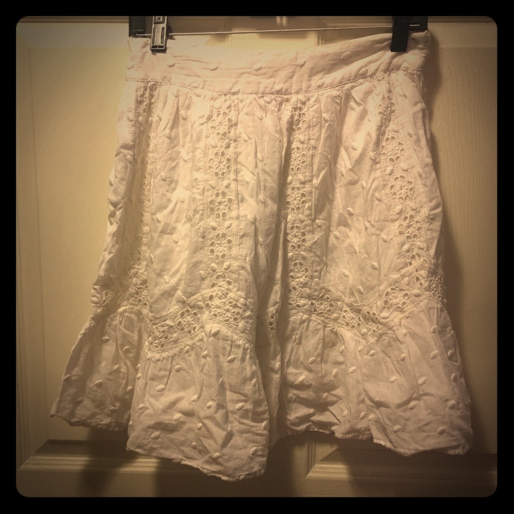 Eyelet Lace white skirt